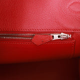 Hermes Birkin 35 Rouge Vif Ostrich Palladium Hardware