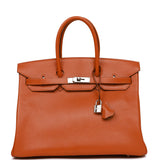 Hermes Birkin 35 Potiron Chevre Palladium Hardware - Deposit
