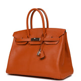 Hermes Birkin 35 Potiron Chevre Palladium Hardware - Remaining Balance