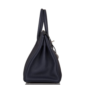 Hermes Birkin 30 Bleu Nuit Togo Palladium Hardware