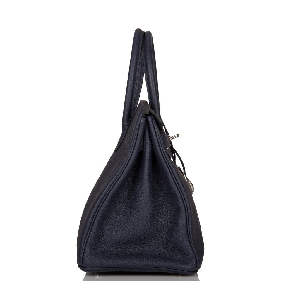 Hermes Birkin 30 Bleu Nuit Togo Palladium Hardware