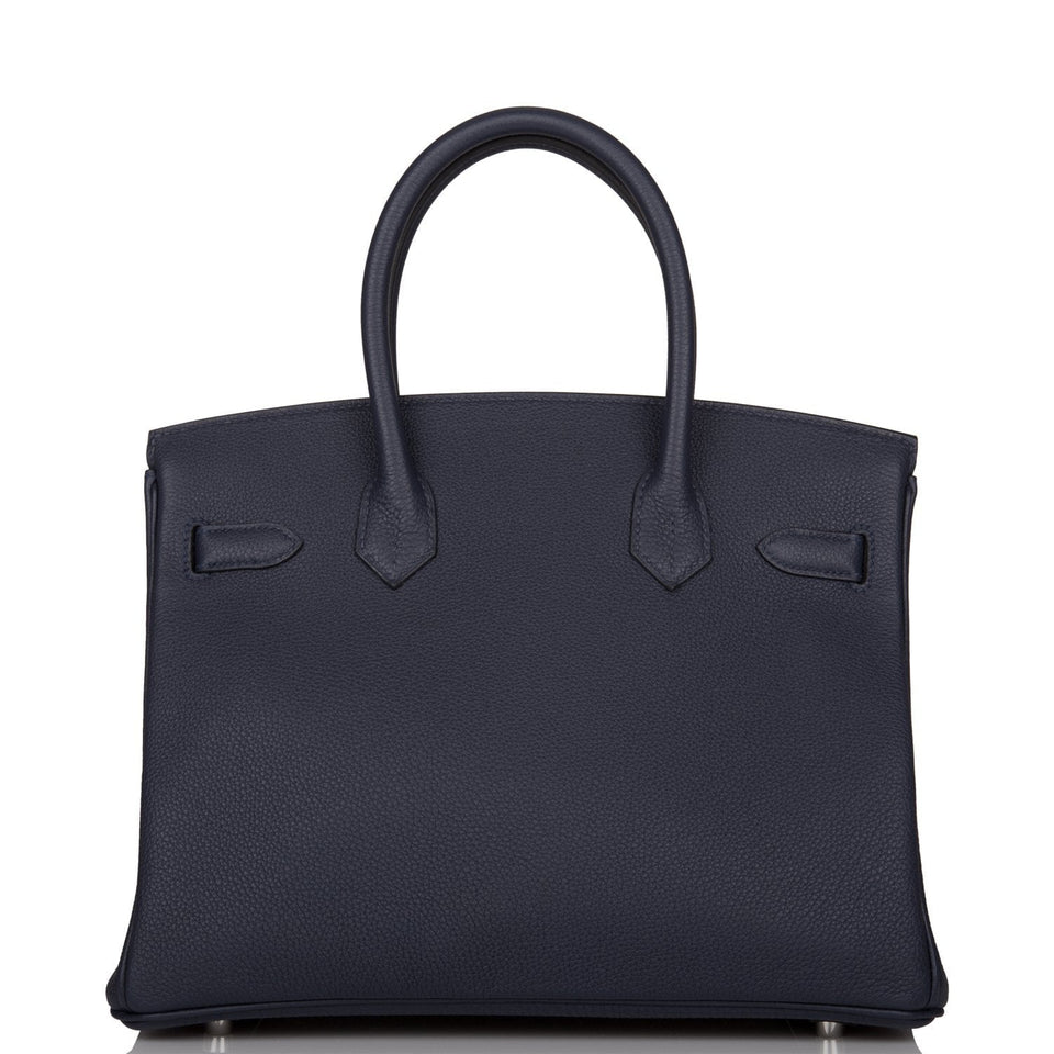 Hermes Birkin 30 Bleu Nuit Togo Palladium Hardware