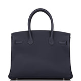 Hermes Birkin 30 Bleu Nuit Togo Palladium Hardware