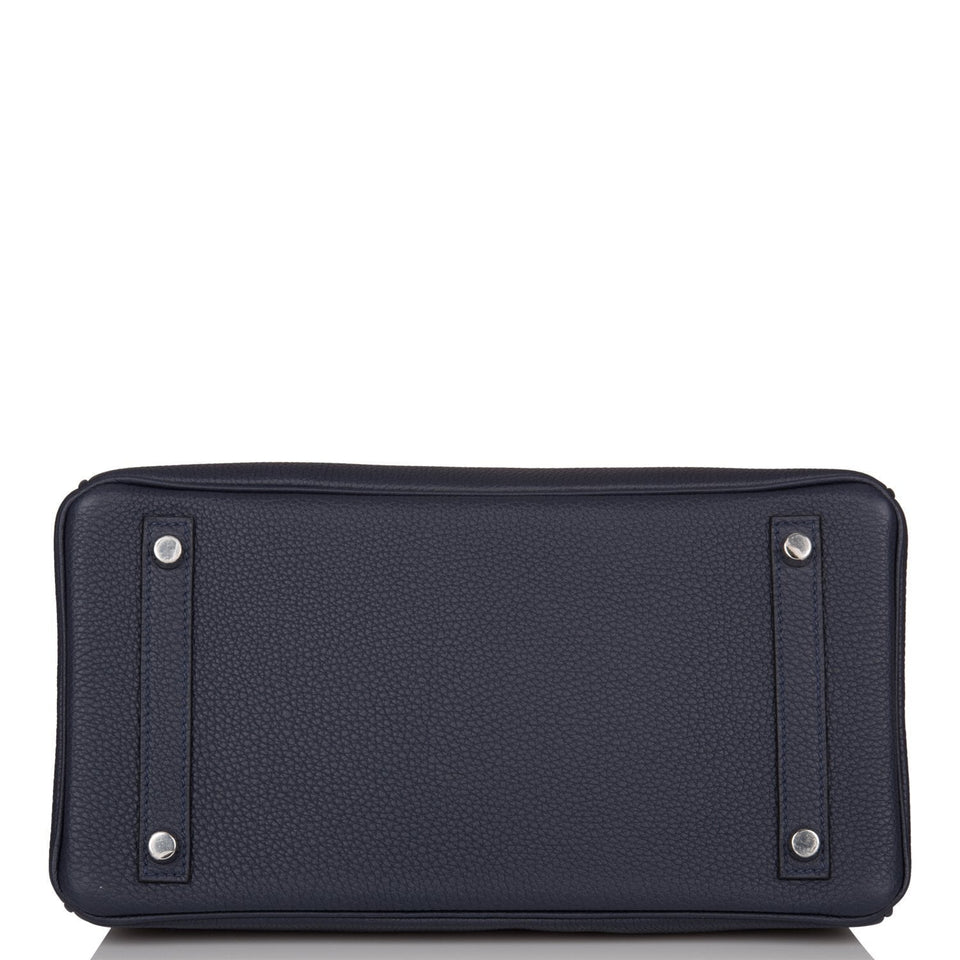 Hermes Birkin 30 Bleu Nuit Togo Palladium Hardware