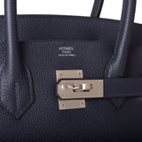 Hermes Birkin 30 Bleu Nuit Togo Palladium Hardware