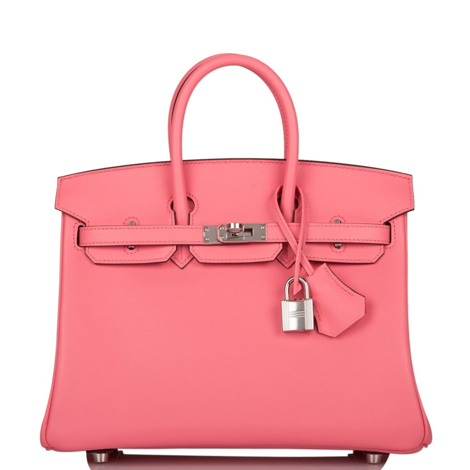 Hermes Birkin 25 Rose D'Ete Swift Palladium Hardware