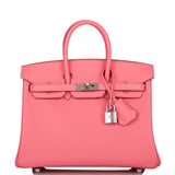 Hermes Birkin 25 Rose D'Ete Swift Palladium Hardware