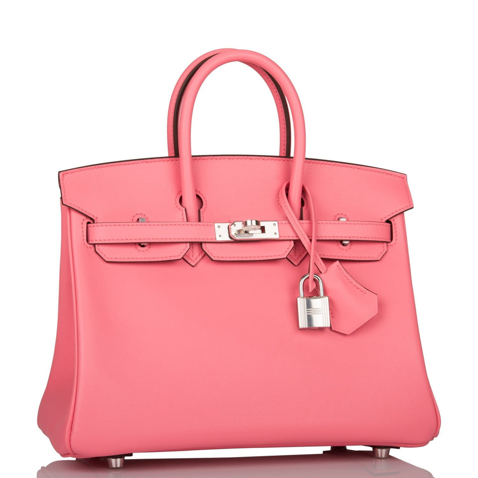 Hermes Birkin 25 Rose D'Ete Swift Palladium Hardware