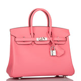Hermes Birkin 25 Rose D'Ete Swift Palladium Hardware