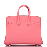 Hermes Birkin 25 Rose D'Ete Swift Palladium Hardware