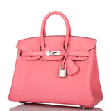Hermes Birkin 25 Rose D'Ete Swift Palladium Hardware