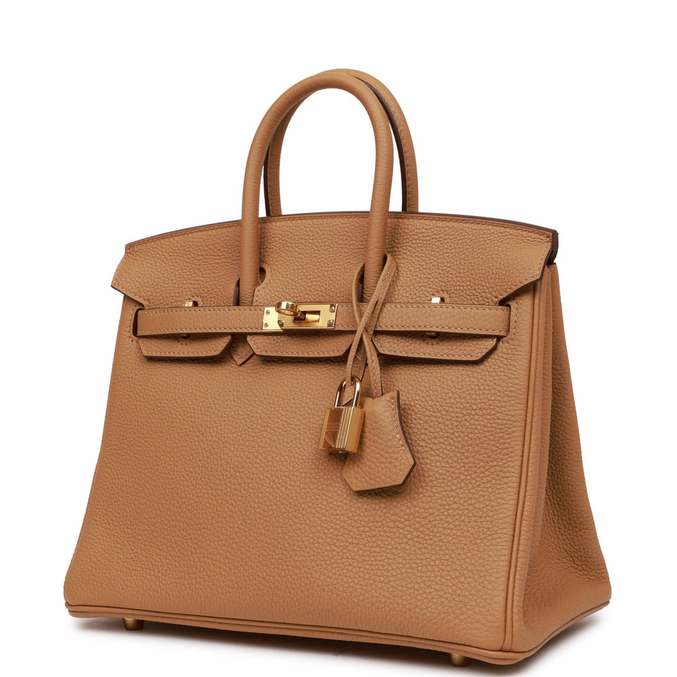 Hermes Birkin 25 Biscuit Togo Gold Hardware