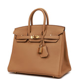 Hermes Birkin 25 Biscuit Togo Gold Hardware