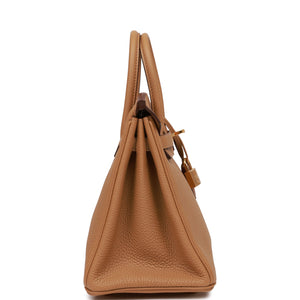 Hermes Birkin 25 Biscuit Togo Gold Hardware