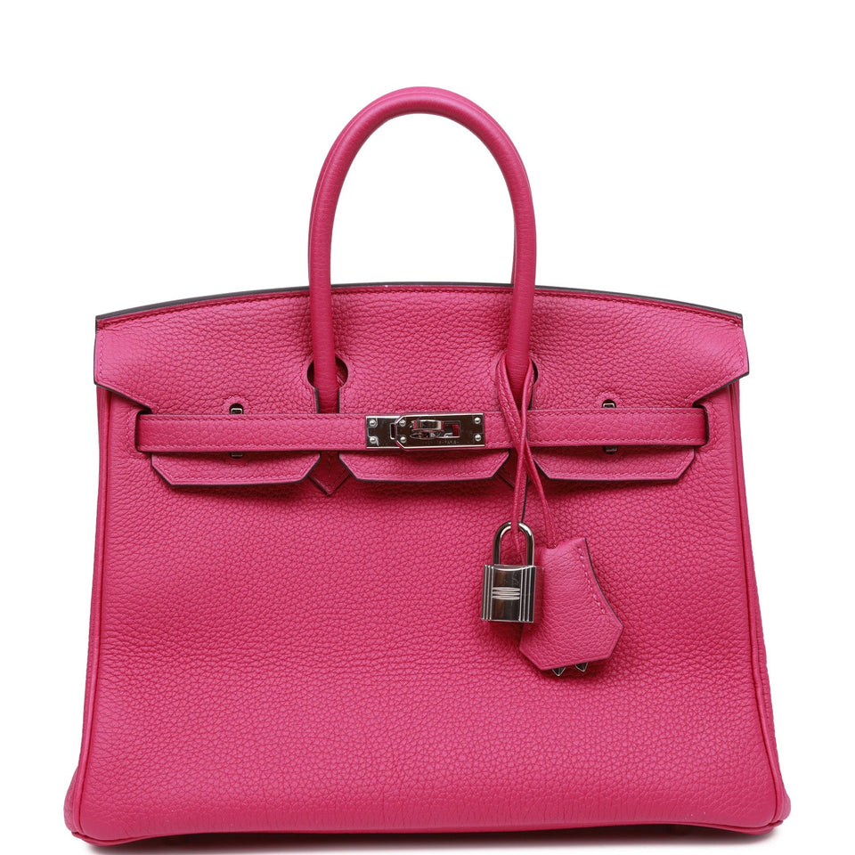 Hermes Birkin 25 Rose Pourpre Togo Palladium Hardware