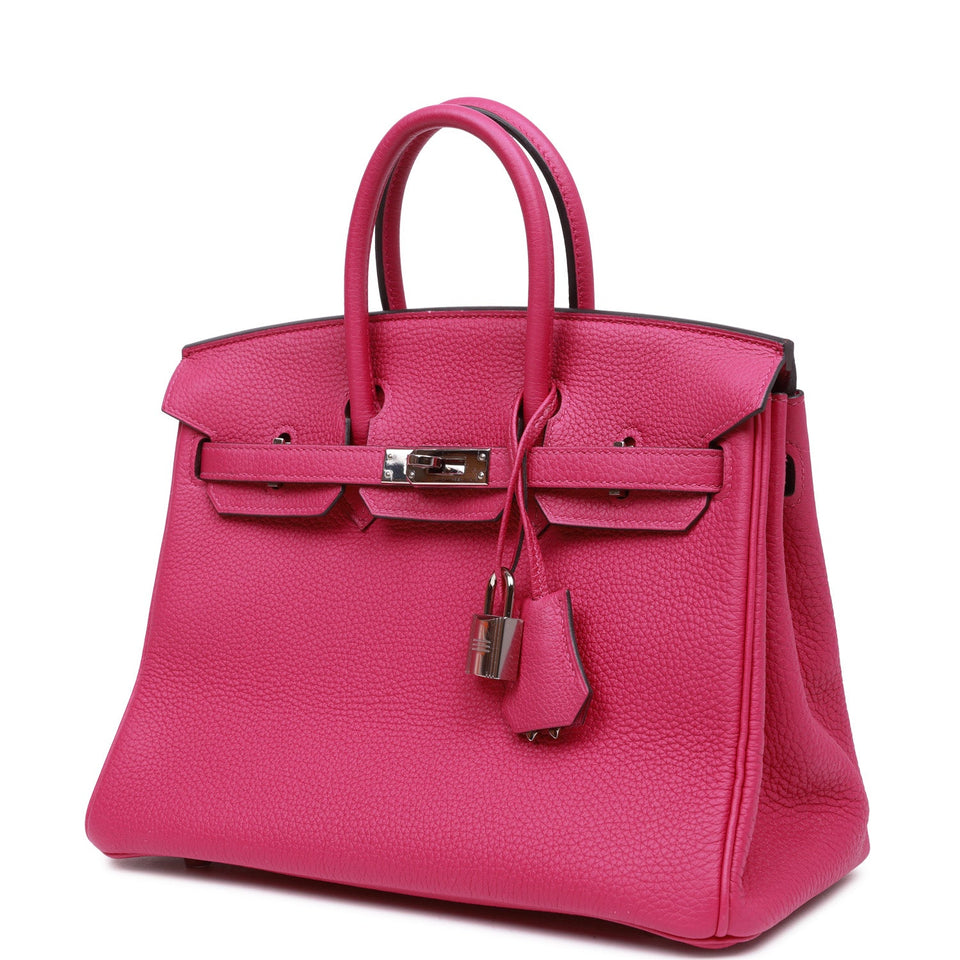 Hermes Birkin 25 Rose Pourpre Togo Palladium Hardware