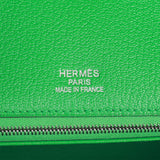 Hermes Grizzly Ghillies Birkin 35 Vert de Gris, Bambou and Taupe Doblis Palladium Hardware