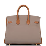 Hermes Special Order (HSS) Birkin 25 Gris Asphalte and Gold Togo Brushed Gold Hardware - Pay 1 for SR