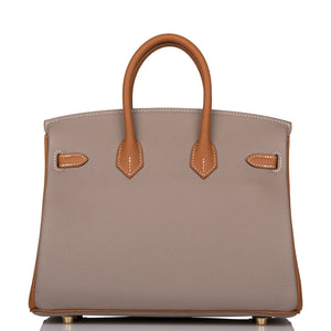 Hermes Special Order (HSS) Birkin 25 Gris Asphalte and Gold Togo Brushed Gold Hardware - Pay 2 for SR