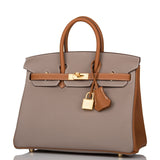 Hermes Special Order (HSS) Birkin 25 Gris Asphalte and Gold Togo Brushed Gold Hardware - Pay 2 for SR