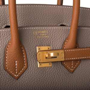 Hermes Special Order (HSS) Birkin 25 Gris Asphalte and Gold Togo Brushed Gold Hardware - Pay 2 for SR