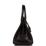 Hermes Birkin 30 Black Matte Alligator Gold Hardware