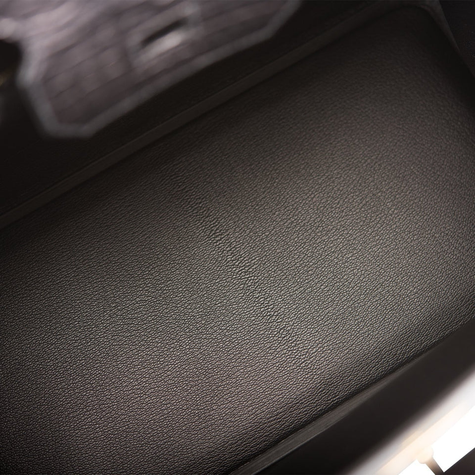 Hermes Birkin 30 Black Matte Alligator Gold Hardware