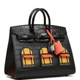 Hermes Sac Faubourg Birkin 20 So Black Matte Alligator Black Hardware