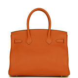 Hermes Birkin 30 Feu Clemence Palladium Hardware