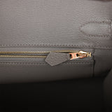 Hermes Birkin 30 Gris Meyer Togo Rose Gold Hardware