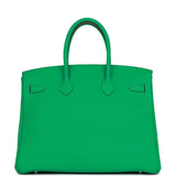 Hermes Birkin 35 Menthe Clemence Palladium Hardware