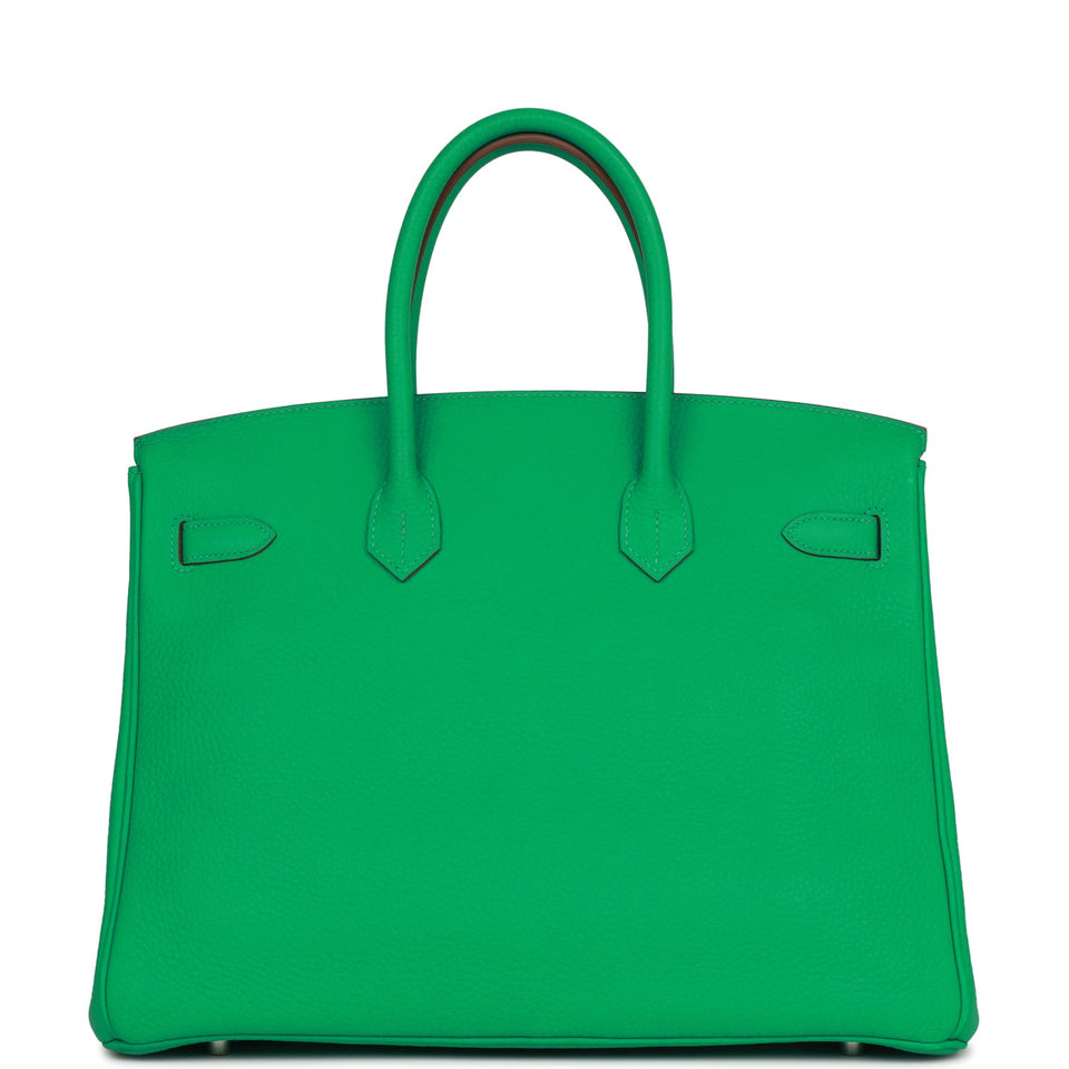 Hermes Birkin 35 Menthe Clemence Palladium Hardware