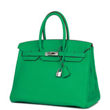 Hermes Birkin 35 Menthe Clemence Palladium Hardware