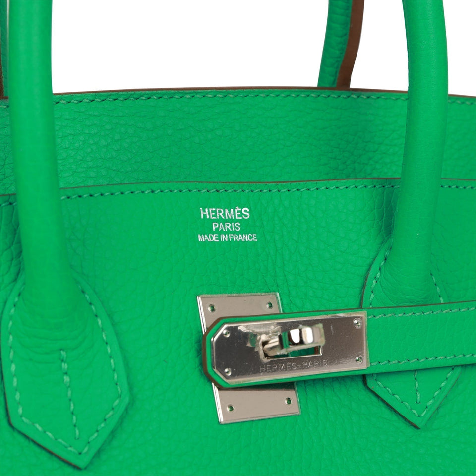 Hermes Birkin 35 Menthe Clemence Palladium Hardware