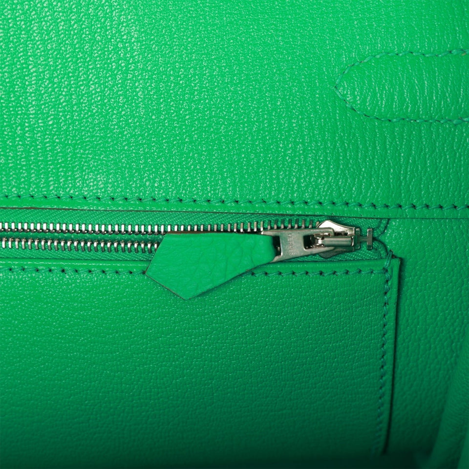 Hermes Birkin 35 Menthe Clemence Palladium Hardware