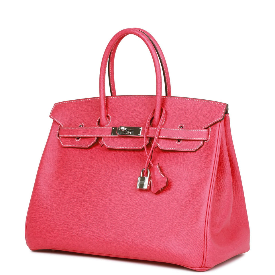 Hermes Birkin 35 Rose Tyrien Epsom Palladium Hardware