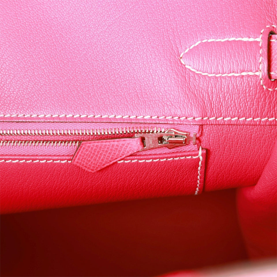 Hermes Birkin 35 Rose Tyrien Epsom Palladium Hardware