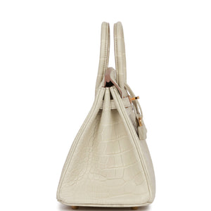 Hermes Birkin 25 Beton Matte Alligator Gold Hardware