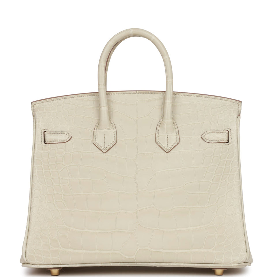 Hermes Birkin 25 Beton Matte Alligator Gold Hardware