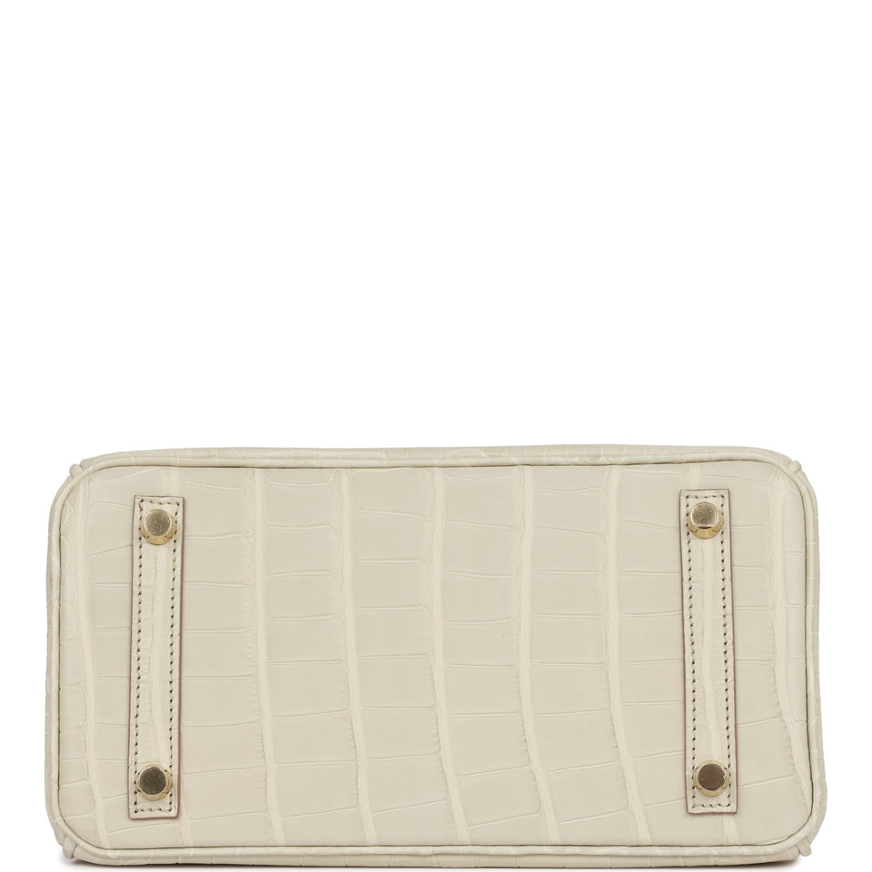 Hermes Birkin 25 Beton Matte Alligator Gold Hardware