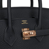 Hermes Birkin 25 Caban Togo Rose Gold Hardware