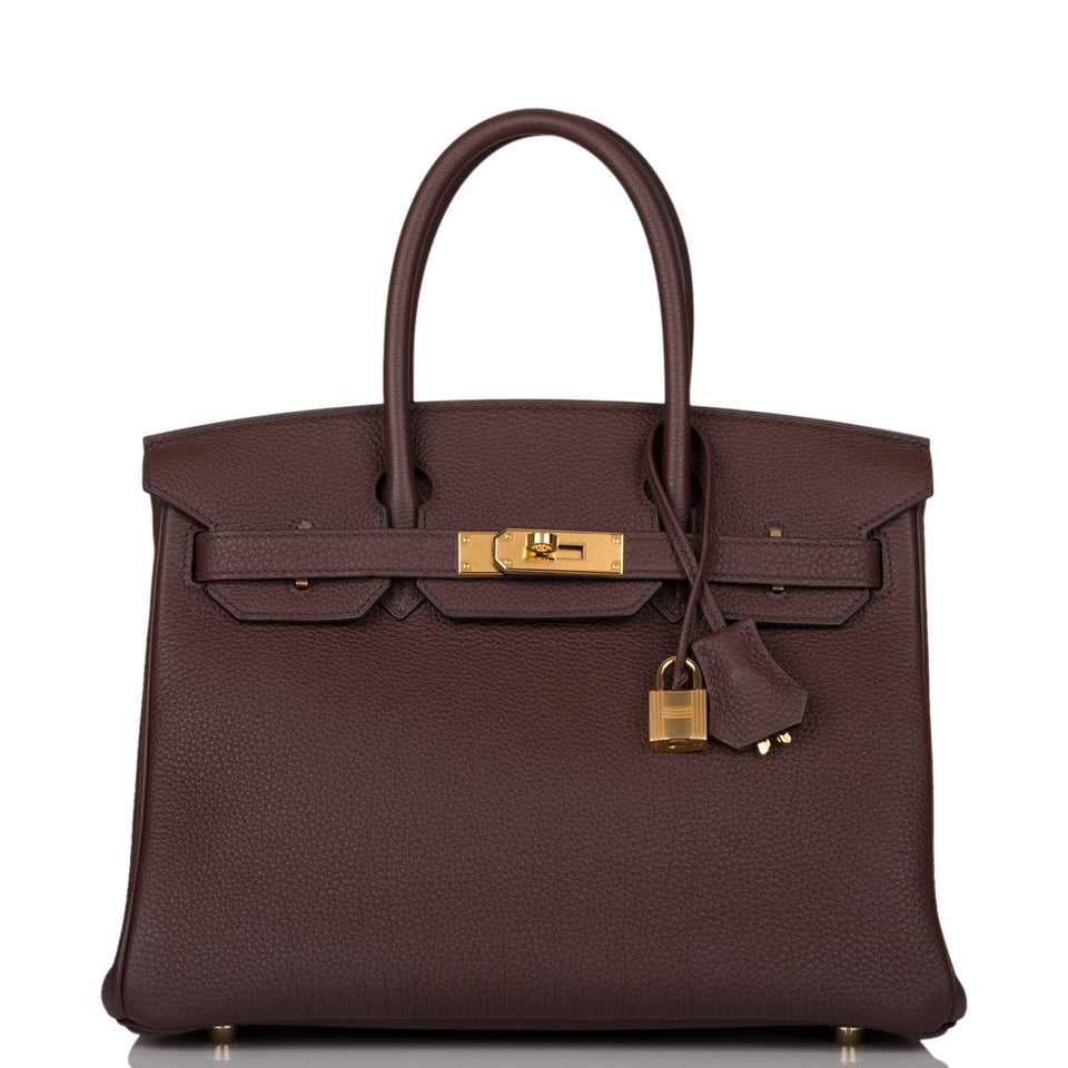 Hermes Birkin 30 Rouge Sellier Togo Gold Hardware