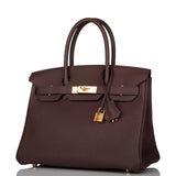 Hermes Birkin 30 Rouge Sellier Togo Gold Hardware
