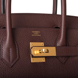Hermes Birkin 30 Rouge Sellier Togo Gold Hardware
