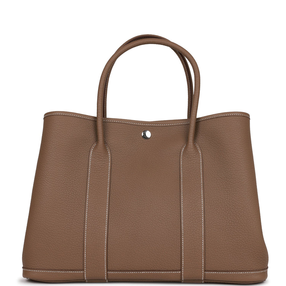 Hermes Garden Party 36 Etoupe Negonda Palladium Hardware