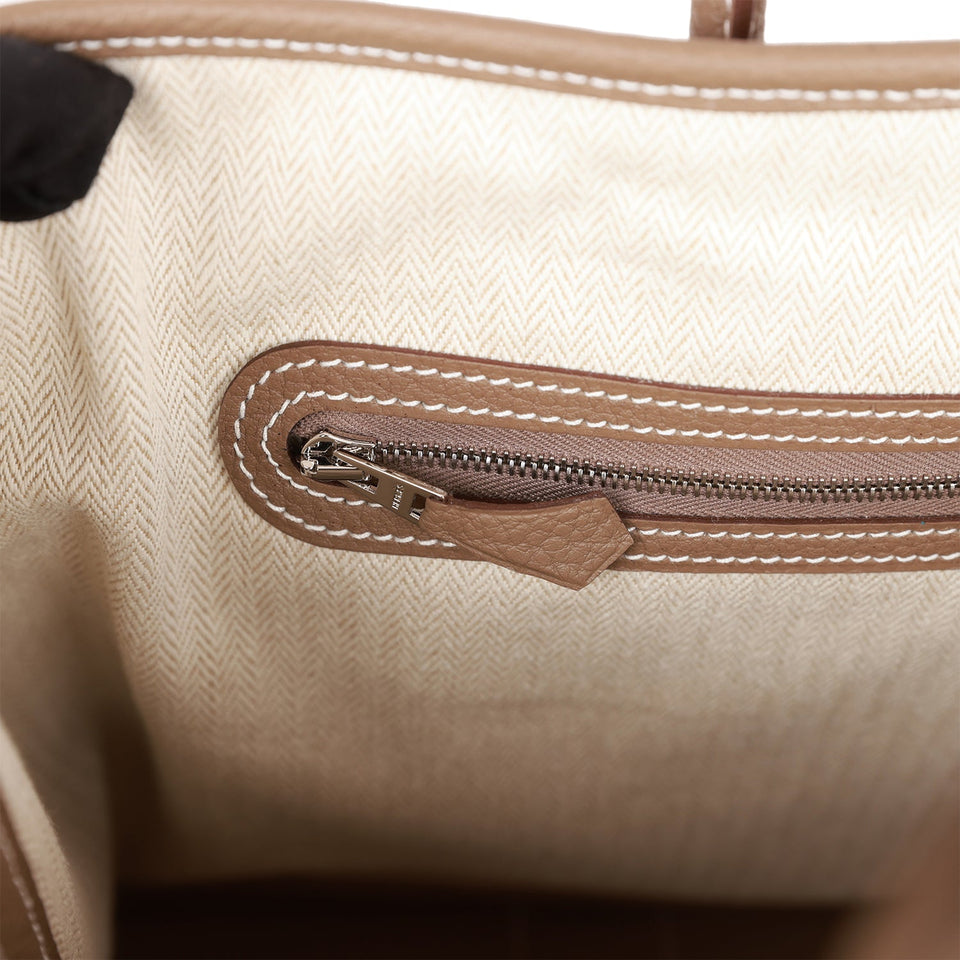 Hermes Garden Party 36 Etoupe Negonda Palladium Hardware