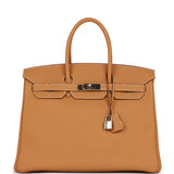 Hermes Birkin 35 Sable Togo Palladium Hardware