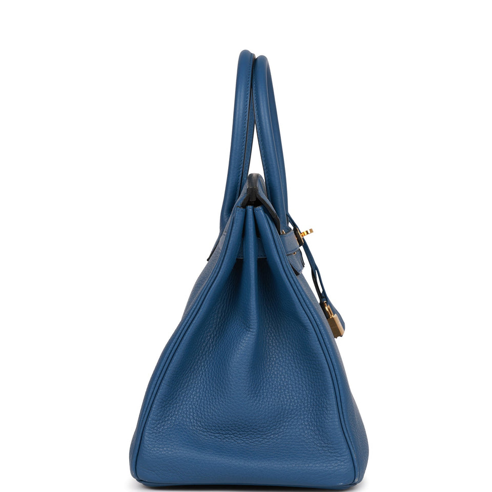 Hermes Birkin 35 Bleu Agate Togo Gold Hardware
