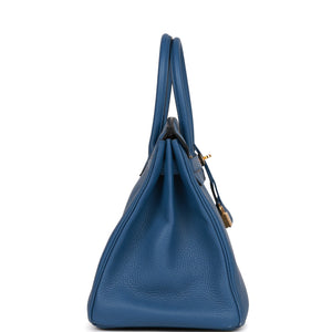 Hermes Birkin 35 Bleu Agate Togo Gold Hardware