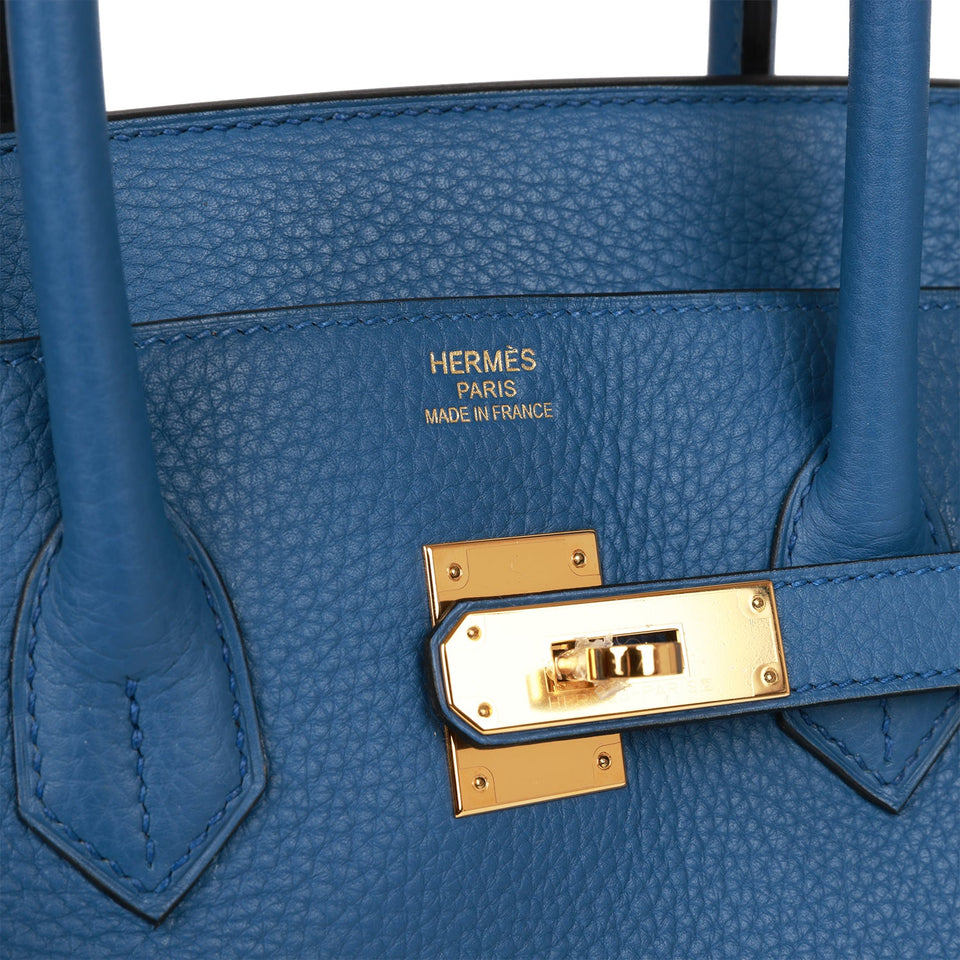 Hermes Birkin 35 Bleu Agate Togo Gold Hardware
